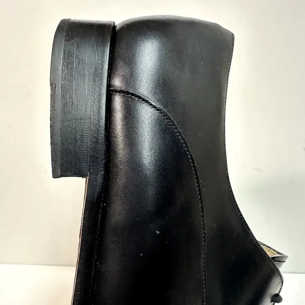 VERY GOOD Jack Erwin Cap-Toe Oxford Black Calf Made in Spain Men's 13